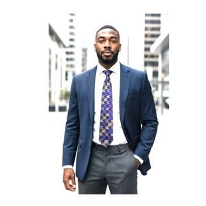 "Robert Talbot Studio" Purple Geometric Shapes Orange Pink Blue Black 60" Bright